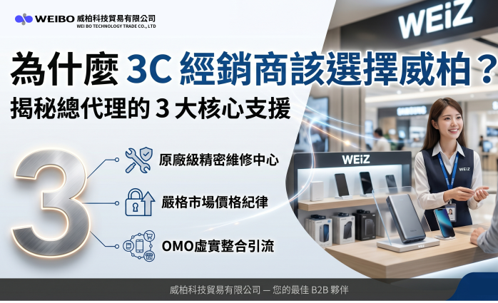 為什麼 3C 經銷商該選擇威柏？揭秘總代理的 3 大核心支援，打造獲利護城河